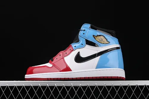 All categories Air Jordan Jordan series basketball shoes Air Jordan 1 High Air Jordan 1 "Fearless" AJ1 Joe 1 high top red and blue patent leather CK5666-100